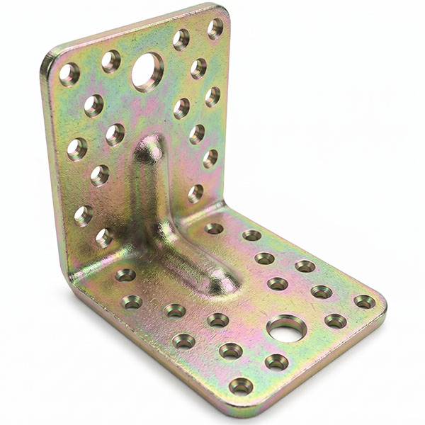MINUTEX Piastra Giunzione Piegata Nervata MM 90X100X3 in Acciaio Zincato